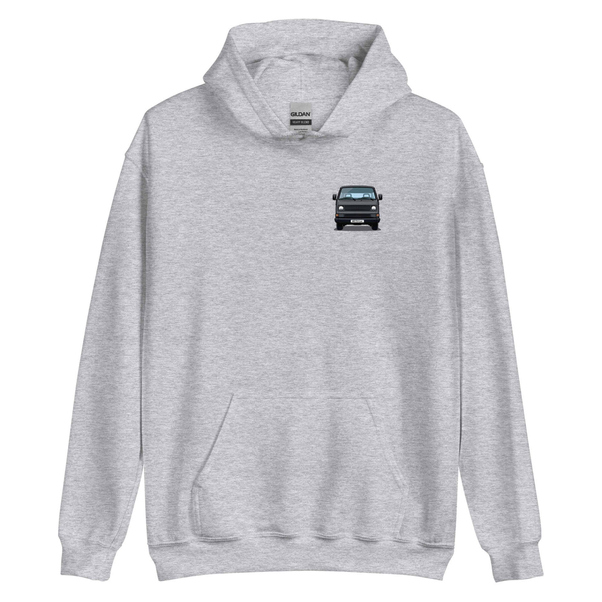 Heller Unisex-Kapuzenpullover mit Front- & Backprint
