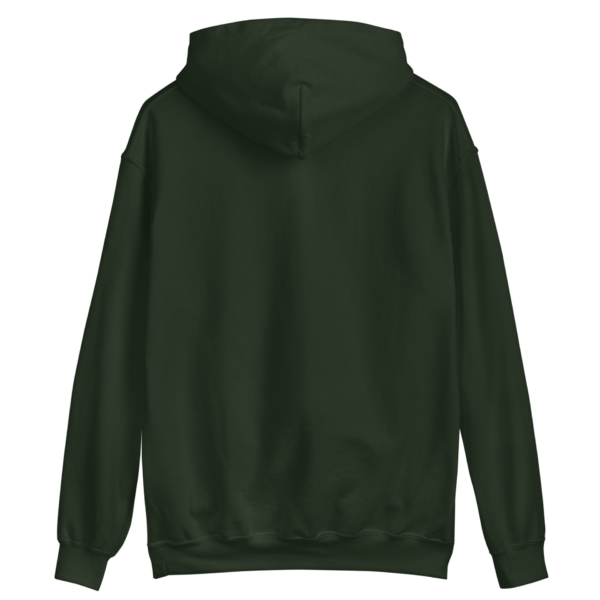 Dunkler Unisex-Kapuzenpullover mit Backprint