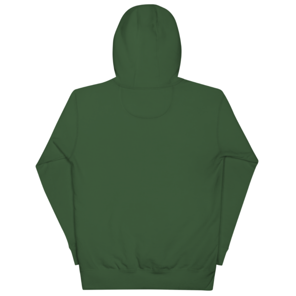 Dunkler Premium Unisex Kapuzenhoodie mit Front- & Backprint