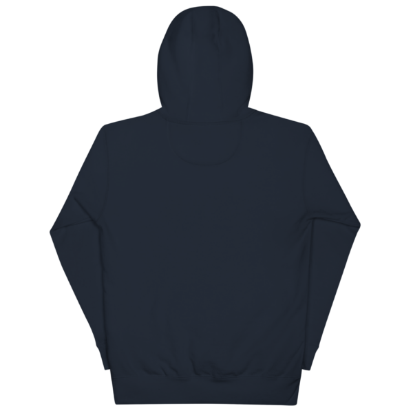 Dunkler Premium Unisex Kapuzenhoodie mit Backprint