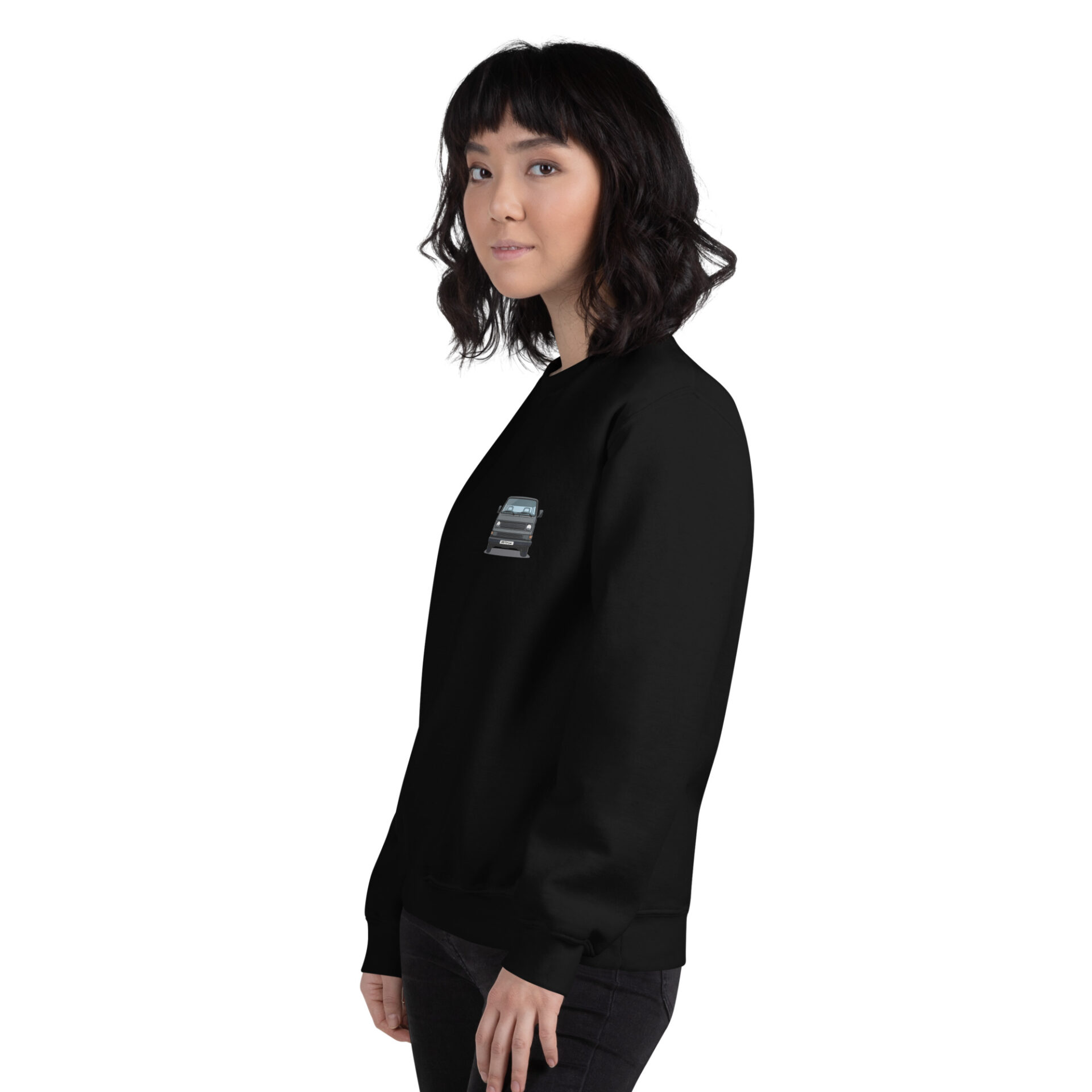 unisex-crew-neck-sweatshirt-black-left-front-6a8ea8b36e0b0