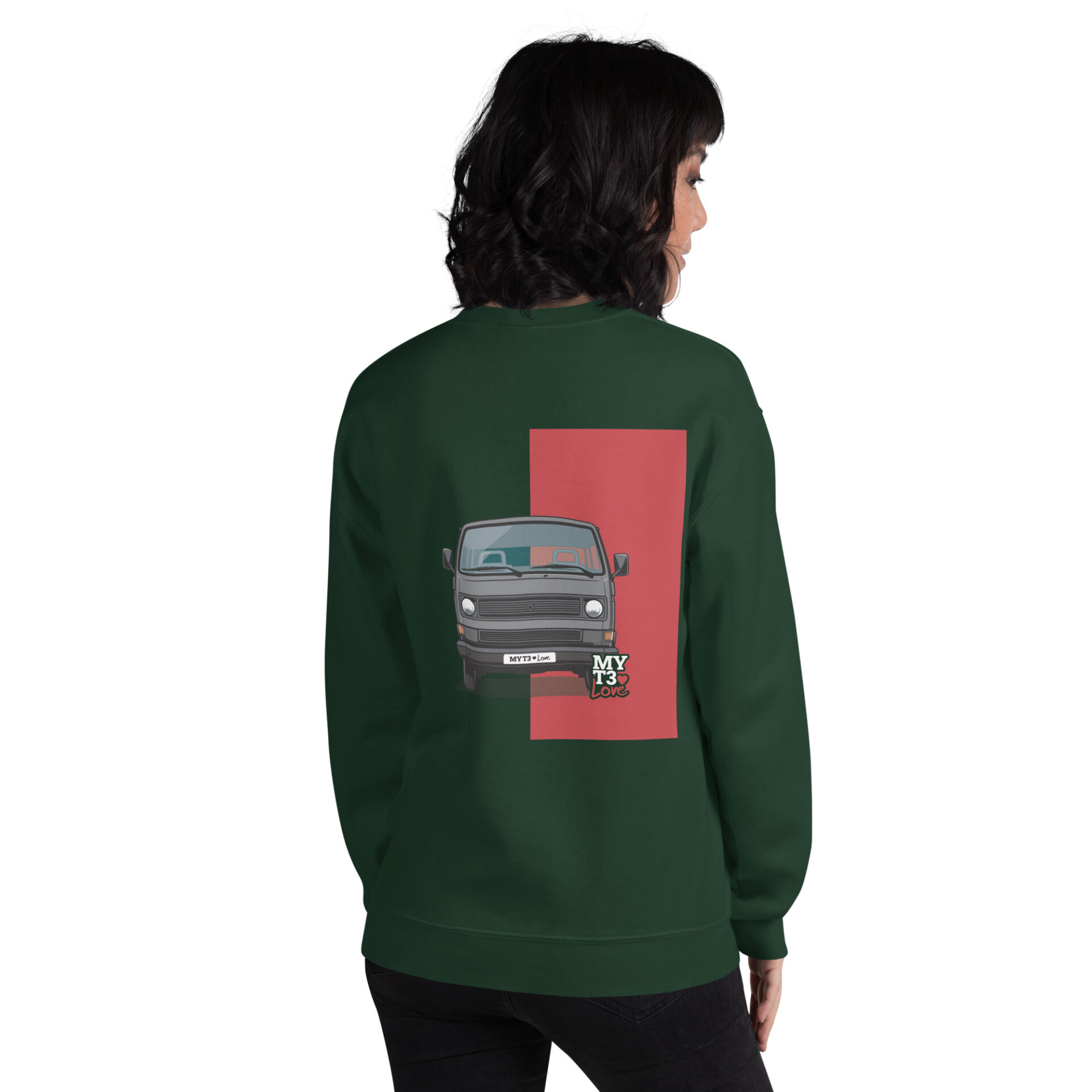 unisex-crew-neck-sweatshirt-forest-green-back-6a8ea8b36db63