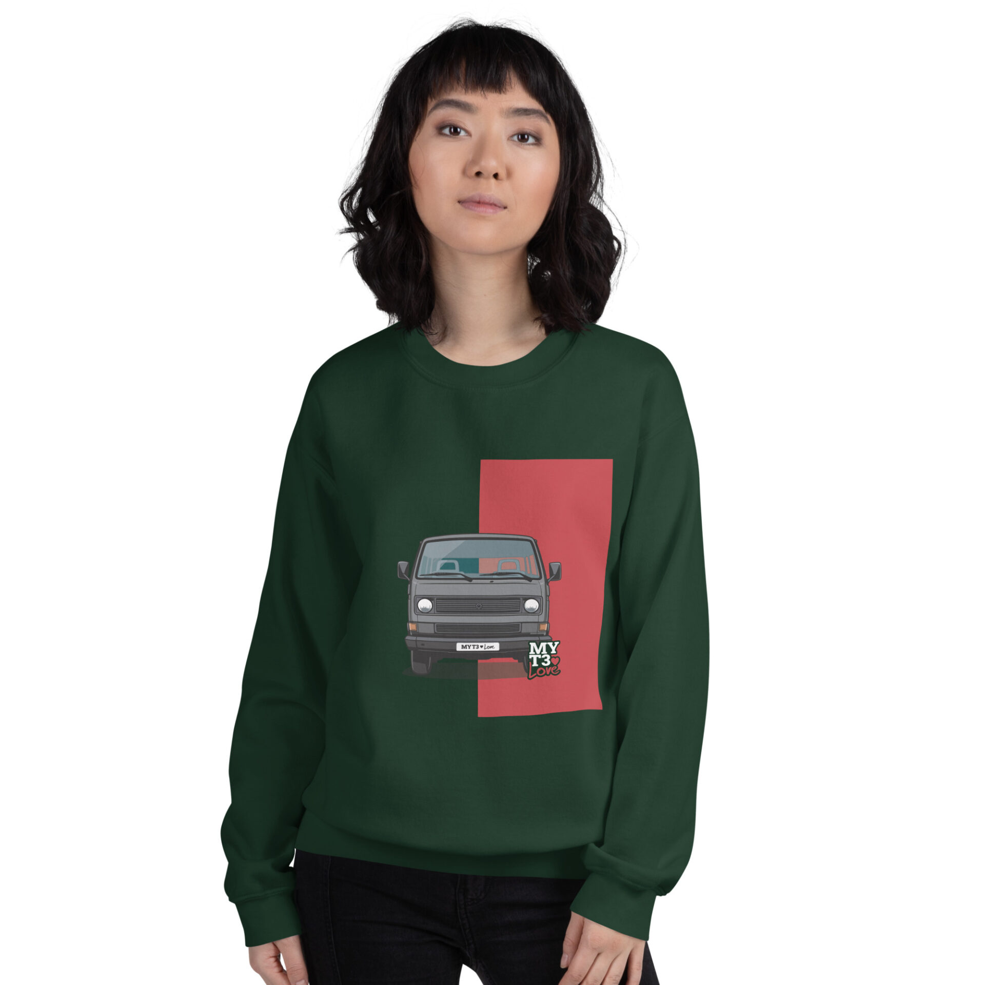 unisex-crew-neck-sweatshirt-forest-green-front-6a8ea928006a2