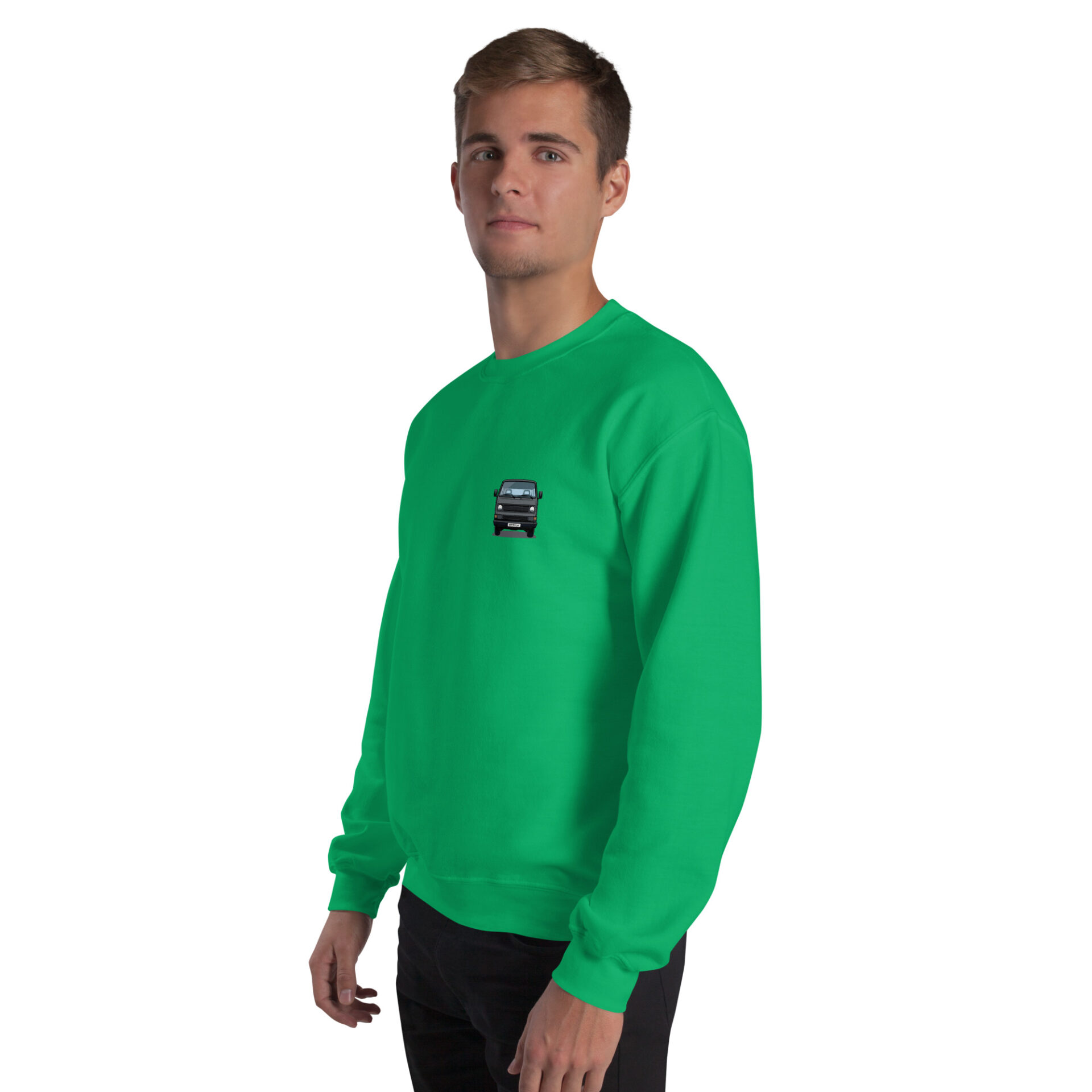 unisex-crew-neck-sweatshirt-irish-green-left-front-6a8ea8b36d6d5