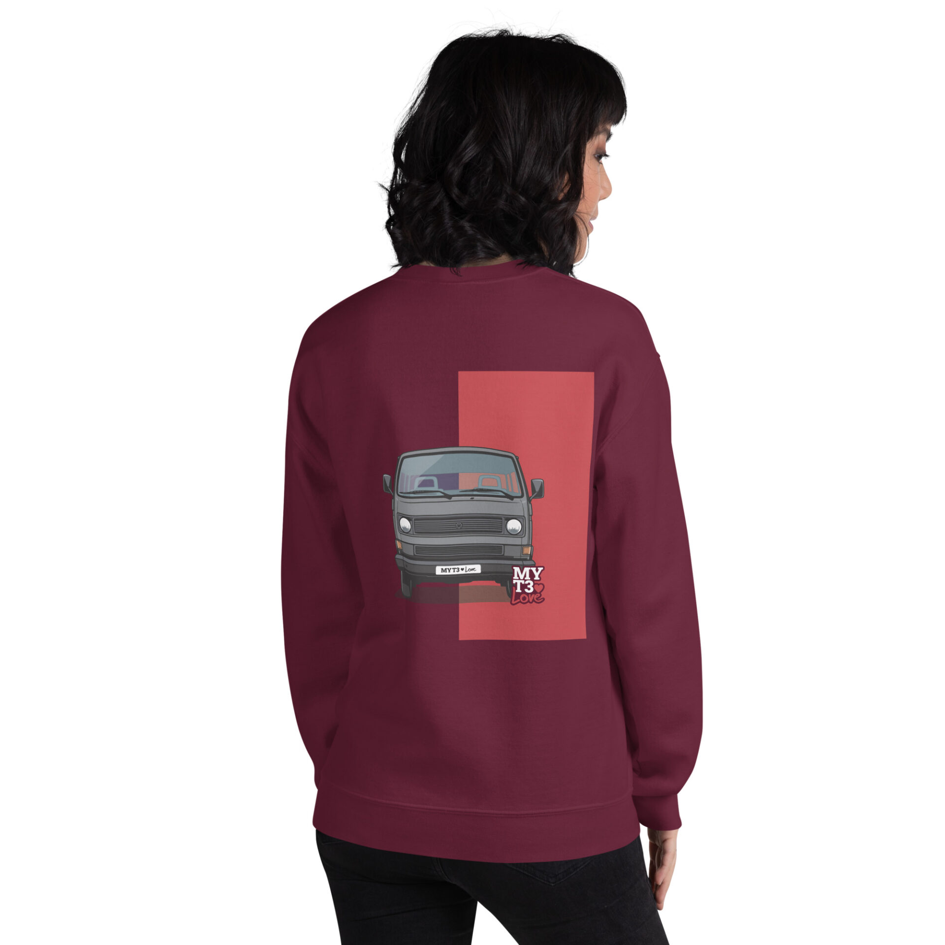 unisex-crew-neck-sweatshirt-maroon-back-6a8ea8b36dbbf