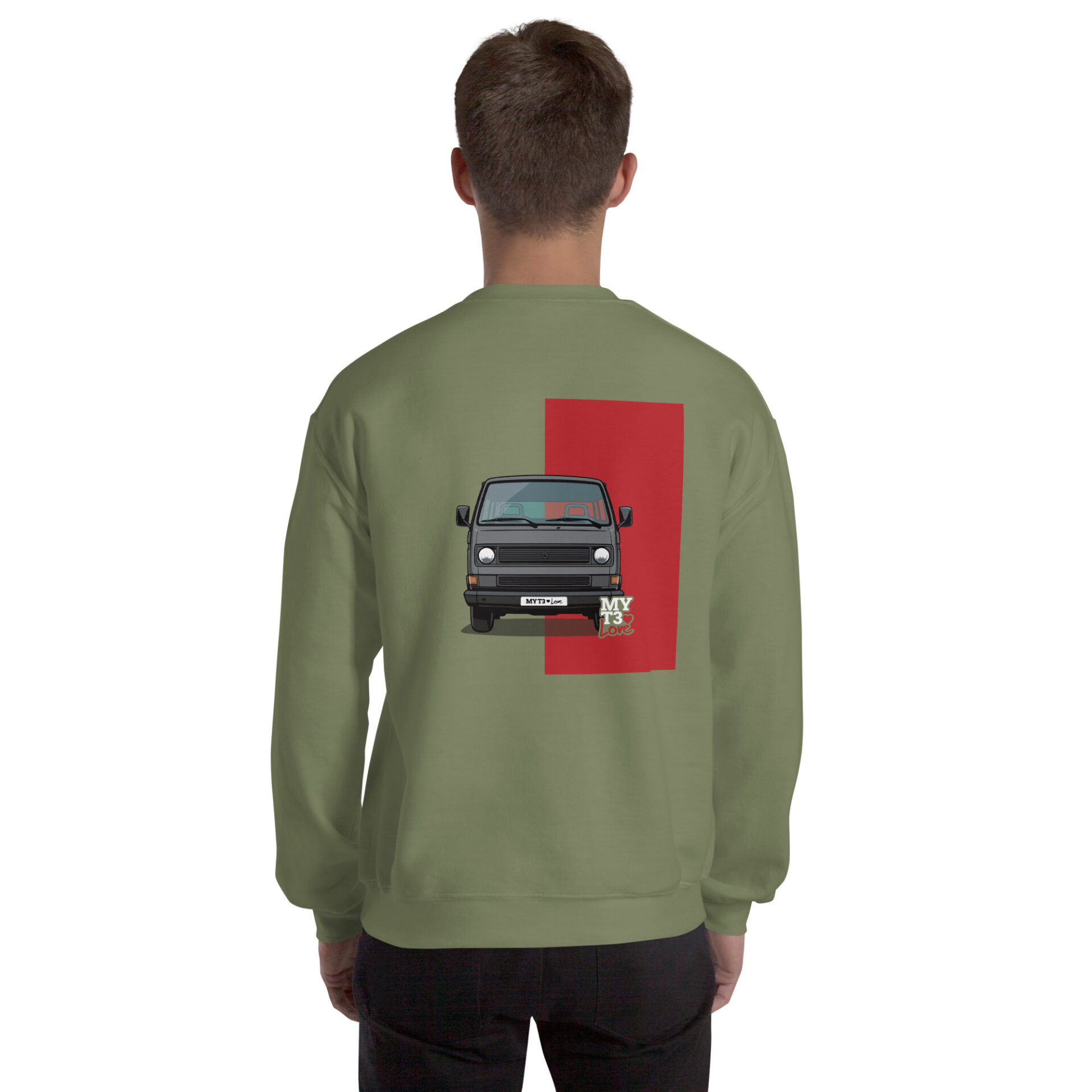 unisex-crew-neck-sweatshirt-military-green-back-6a8ea8f7d24fc