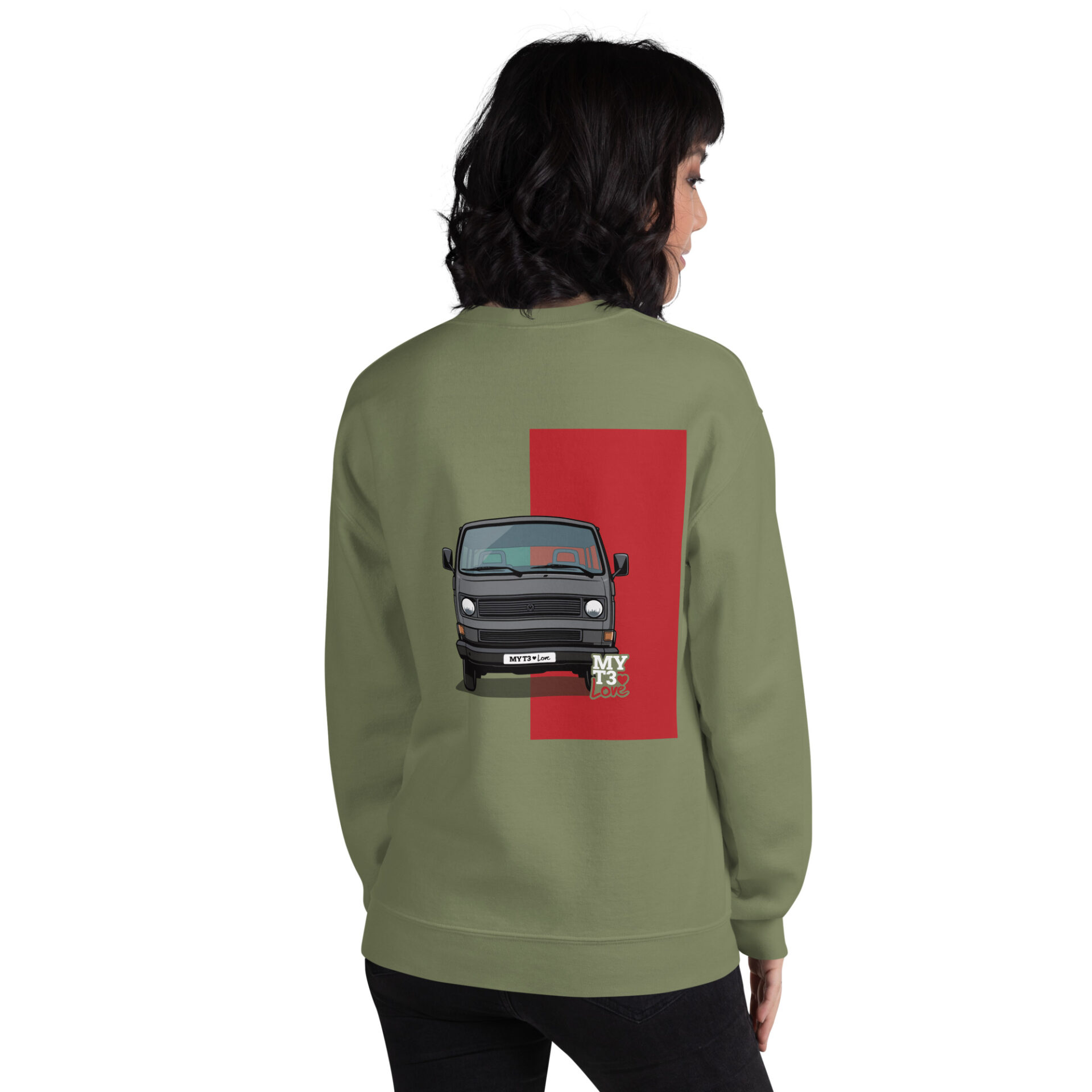 unisex-crew-neck-sweatshirt-military-green-back-6a8ea8f7d2b7e