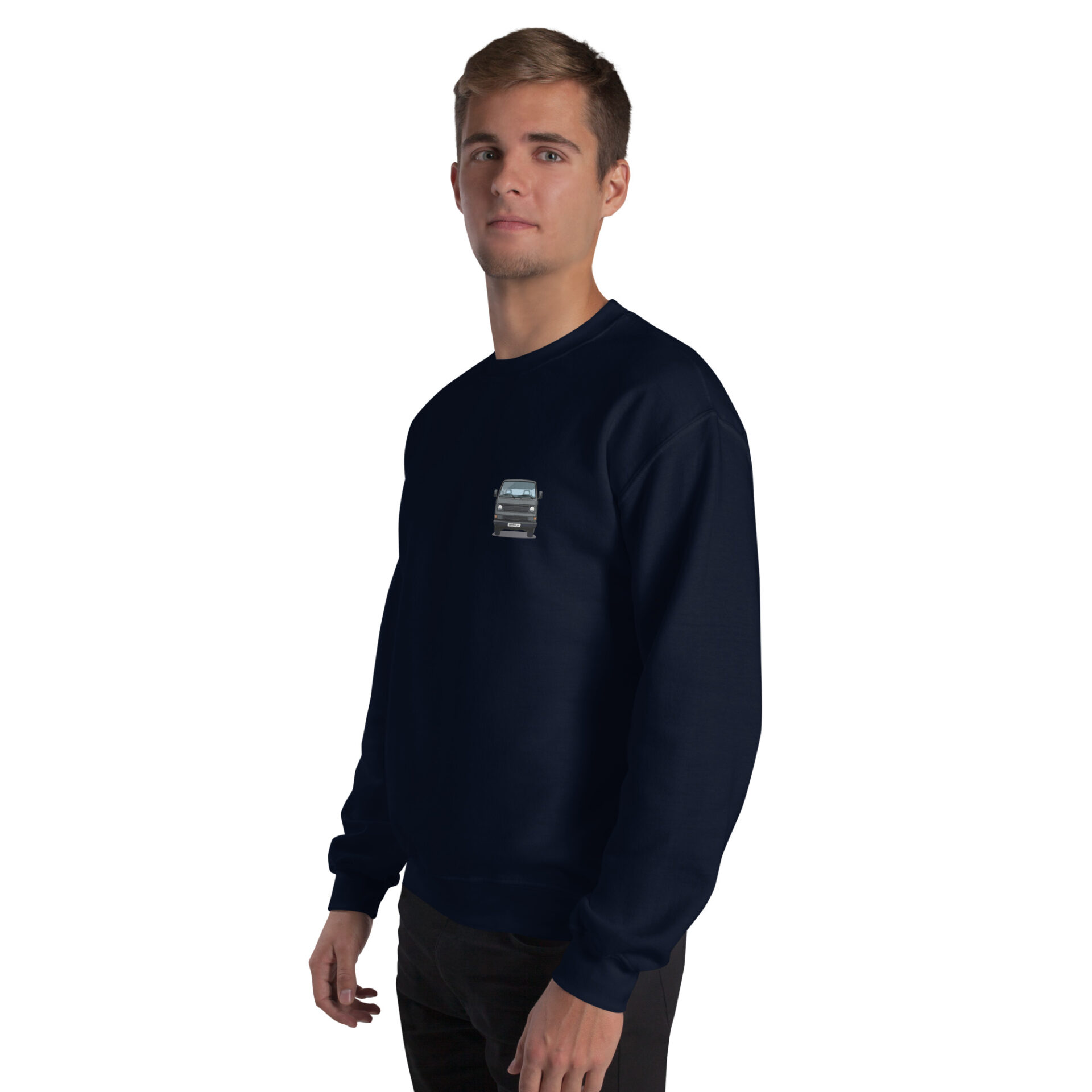 unisex-crew-neck-sweatshirt-navy-left-front-6a8ea8b36d64c
